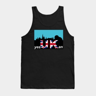 UK, flag, London cityscape Tank Top